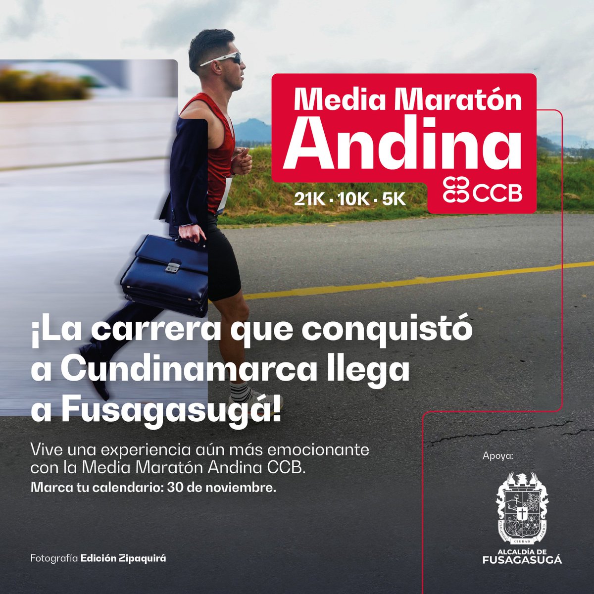 Vuelve la carrera que une deporte, naturaleza y cultura en un solo recorrido.

Atrévete a cruzar las calles y paisajes de Fusagasugá, respirando aire puro y superando tus propios límites, sin importar tu nivel como atleta.

📍 Fusagasugá, Cundinamarca
📅 Domingo 30 de noviembre