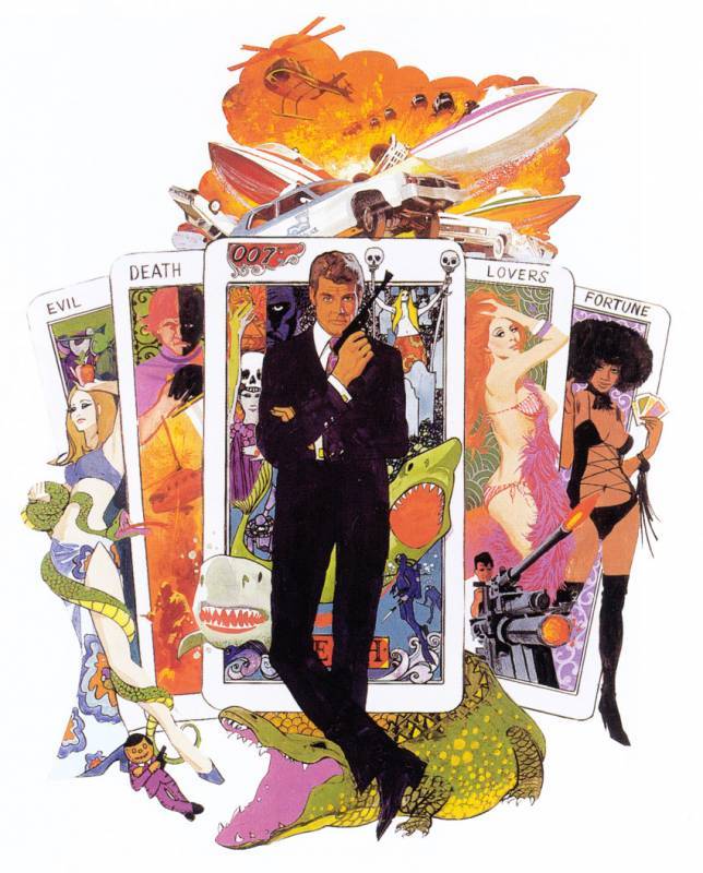 Robert McGinnis, poster - "Vive y deja morir" , 1973