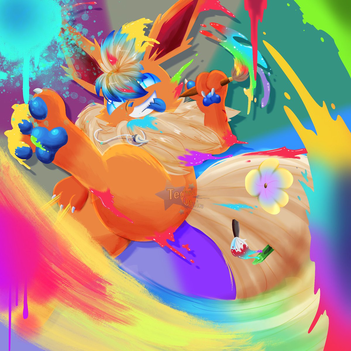 Just a flareon who loves art~🎨

#pokemon #paint #ブースター