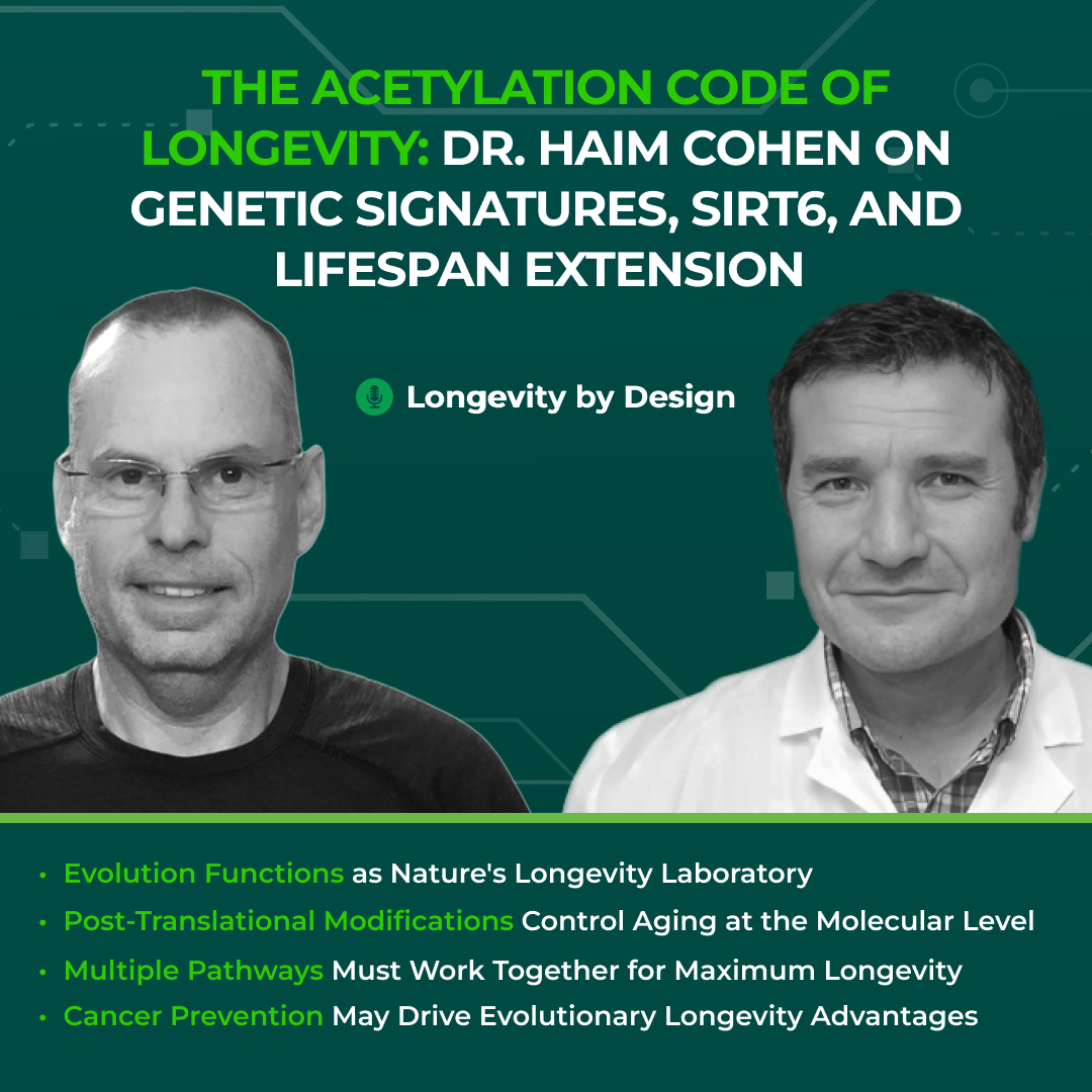 Gil Blander, PhD (@gblander1) on Twitter photo What if nature already solved aging—and we just need to decode it?
In this episode #LongevitybyDesign, Dr. Haim Cohen, a global leader in #aging research, talk about his groundbreaking study analyzing protein acetylation across 107 mammalian species
Powered by <a href="/InsideTracker/">InsideTracker</a> What if nature already solved aging—and we just need to decode it?
In this episode #LongevitybyDesign, Dr. Haim Cohen, a global leader in #aging research, talk about his groundbreaking study analyzing protein acetylation across 107 mammalian species
Powered by <a href="/InsideTracker/">InsideTracker</a>