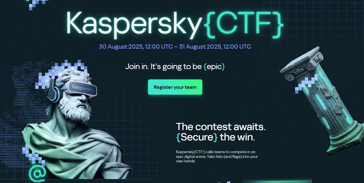 Fabio Assolini (@assolini) on Twitter photo SAS CTF is an international competition for cybersecurity experts, held as a part of our <a href="/TheSAScon/">TheSAS2025</a> with a prize of US$18k. Register your team! lp.kaspersky.com/ctf/ SAS CTF is an international competition for cybersecurity experts, held as a part of our <a href="/TheSAScon/">TheSAS2025</a> with a prize of US$18k. Register your team! lp.kaspersky.com/ctf/