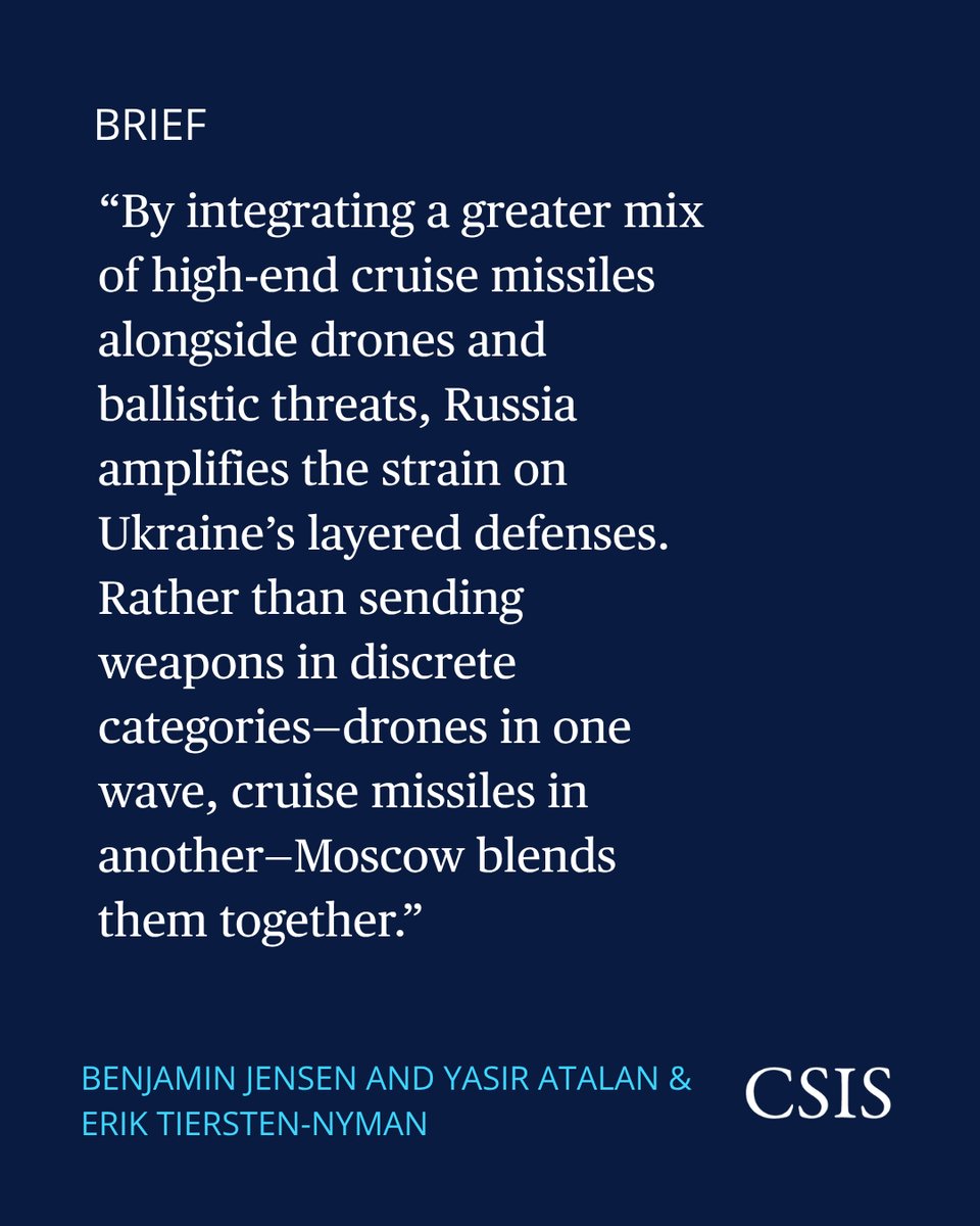 CSIS Futures Lab (@csisfutures) on Twitter photo 🚨 The New Salvo War is here.
Russia’s drone–missile tactics are evolving. Ukraine is firing back—with AI, lasers, and real-time tracking.
📡 Don’t miss this from <a href="/csisfutures/">CSIS Futures Lab</a>: csis.org/analysis/new-s…
#Drones #AI #Ukraine #FutureOfWarfare #CSIS 🚨 The New Salvo War is here.
Russia’s drone–missile tactics are evolving. Ukraine is firing back—with AI, lasers, and real-time tracking.
📡 Don’t miss this from <a href="/csisfutures/">CSIS Futures Lab</a>: csis.org/analysis/new-s…
#Drones #AI #Ukraine #FutureOfWarfare #CSIS