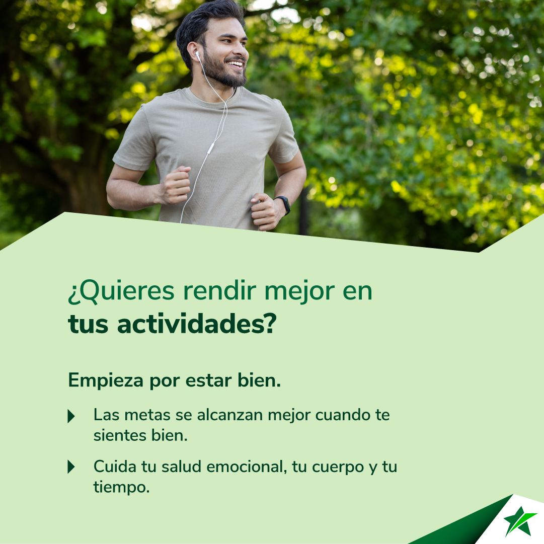 ¿Quieres dar lo mejor de ti en lo que haces?
 Empieza por cuidarte. 💡✨

✔️Cuando estás bien, piensas mejor, decides con claridad y avanzas con energía.
 ✔️Tu bienestar no es un extra, es la base de todo.