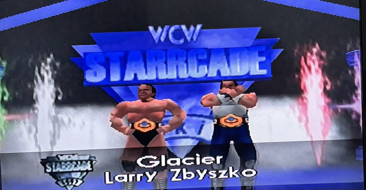 Still my all-time favorite made up tandem in my WCW/nWo Revenge game for #Nintendo64

Glacier and Larry Zbyszko: COLD AND OLD.

#TheBigBangMay6