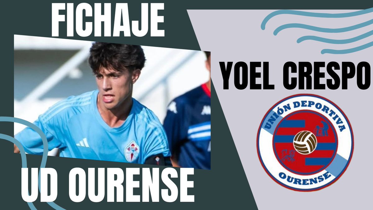 ✍️𝗙𝗜𝗖𝗛𝗔𝗝𝗘✍️

✅️ La <a href="/UDOurense2014/">UD Ourense 🐺</a> anuncia el fichaje de una de las perlas celestes el mediapunta ▪︎𝐘𝐨𝐞𝐥 𝐂𝐫𝐞𝐬𝐩𝐨▪︎ de 19 años que llega O Couto libre tras finalizar su contrato con la <a href="/CanteiraCeleste/">Canteira Celeste</a>.

🗨#MercadoGallego 25/26📊 <a href="/segundarfefinfo/">Segunda Federación / RFEF Info</a>