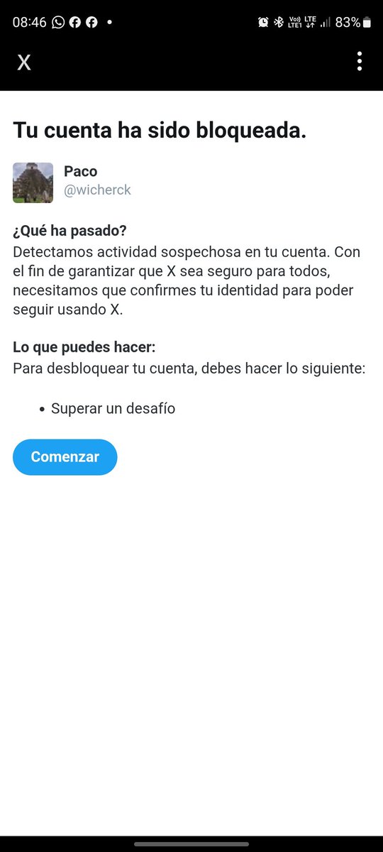 wicherck's tweet photo. Que mamadas son estas #X ??? Supere el desafío. 😤😤😤 https://t.co/YKbizwjNZI
