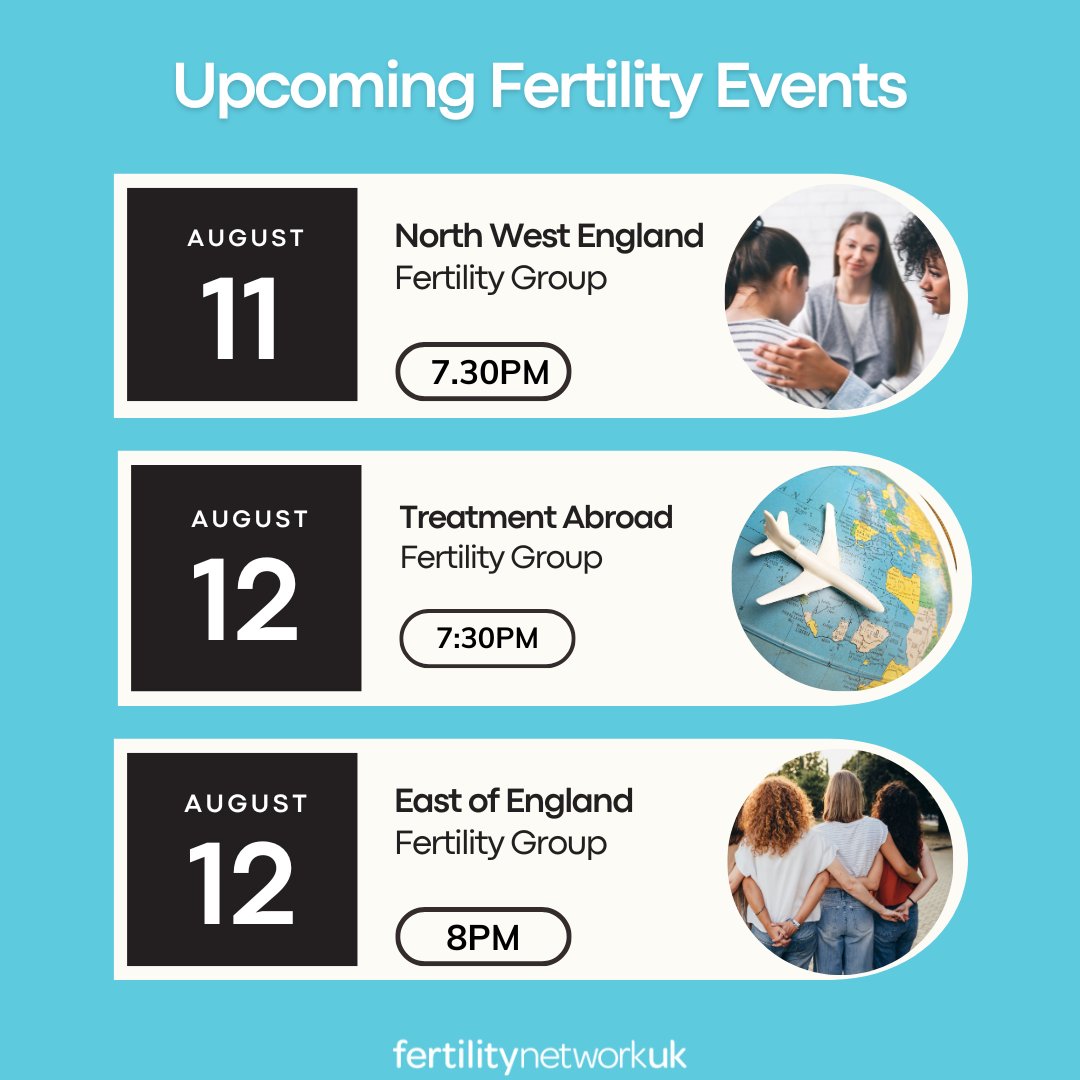Looking for support on your fertility journey? We’ve got 3 support groups on this week.
Events &amp; Group meetings | Fertility Network
#fnuk #whatson #fertilitysupport #treatmentabroad #youarenotalone