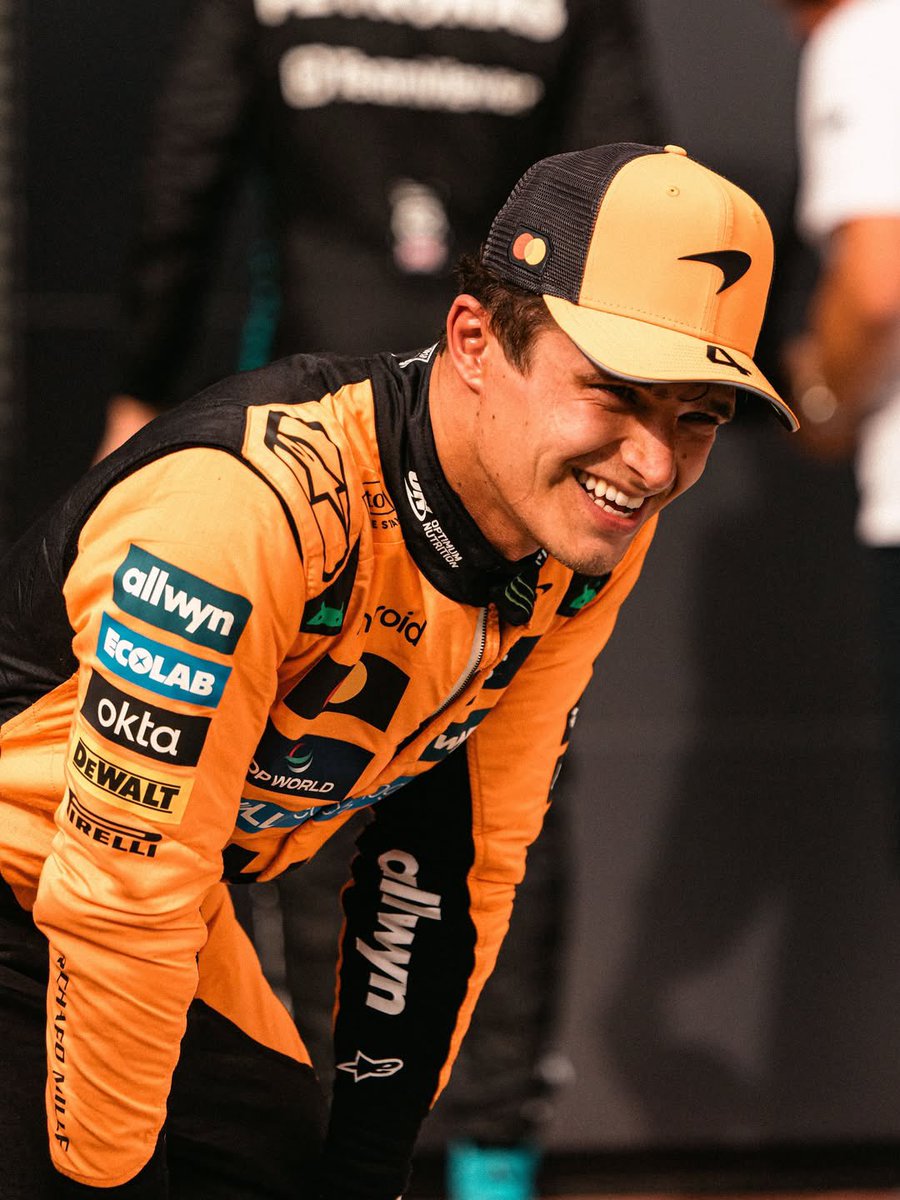 ln4norris's tweet image. the winner of the hungarian gp by shy rajdev 🧡