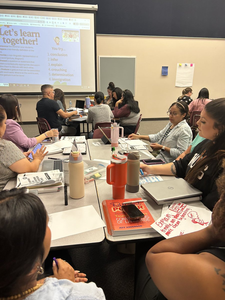 If this week is a sign of the year ahead—we’re in for something special.
Curriculum clarity ✅
Engaging writing strategies ✅
Vocabulary fun ✅
Studies Weekly &amp; Patterns of Power ✅
Teachers left inspired, and I left grateful. 
#MyCupIsFull #LiteracyLeadership
#WeAreChannelview