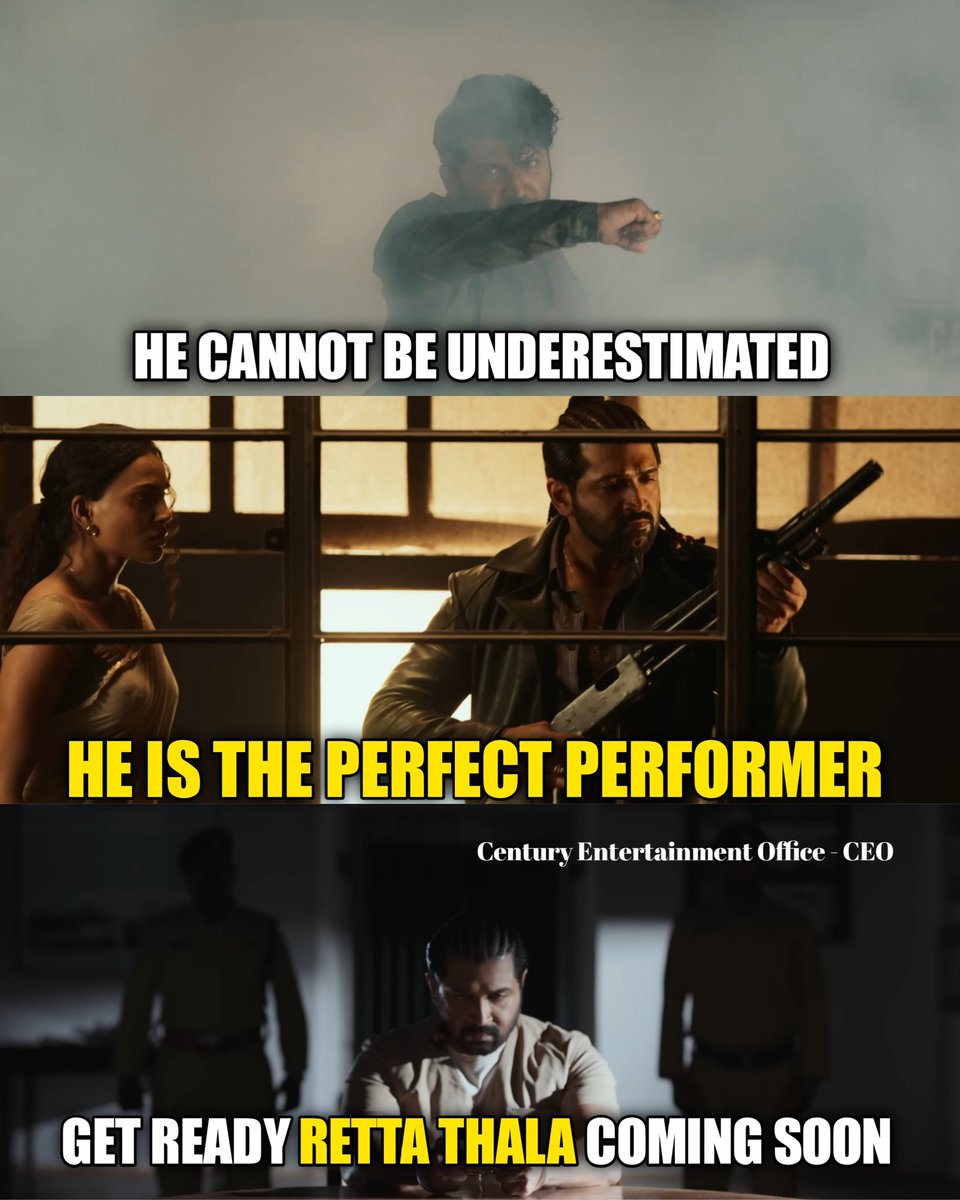 <a href="/arunvijayno1/">ArunVijay</a> 🔥🔥🔥🔥 

#RettaThala 

<a href="/sathishoffl/">K Sathish</a> <a href="/ManojBeno/">Manoj Beno</a> <a href="/ManiUdis2010/">Mani</a>