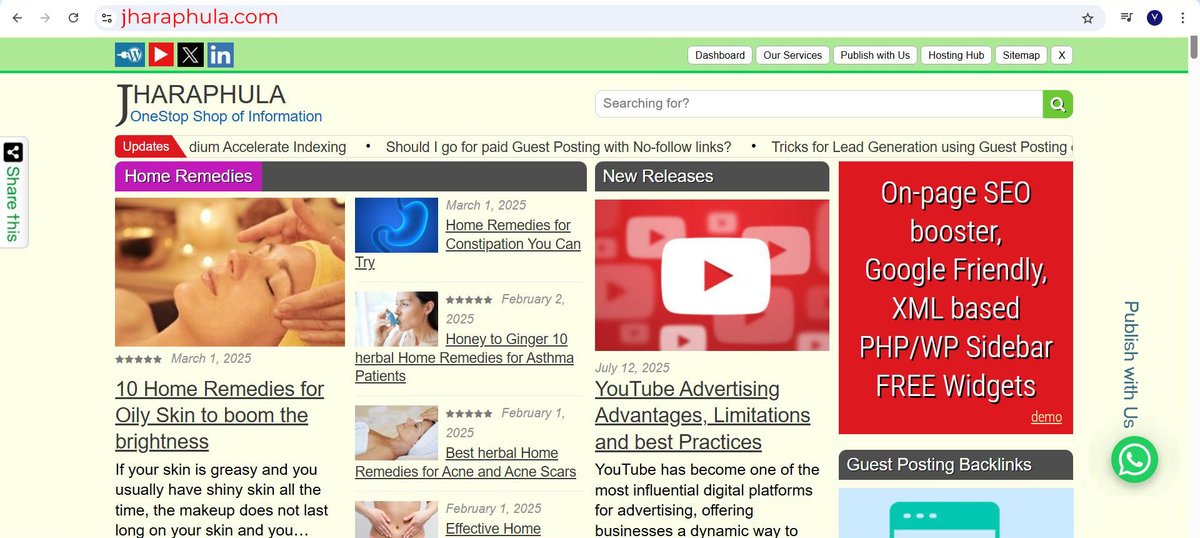 Guest Posting Services with lifelong deep Links. We have many PBN and Web2.0 blogs. 2k+ Happy Customers. Operating 11+ years ago.

Sample Work jharaphula.com/see-husbands-w…

#guestposting, #dofollowlinks, #articlemarketing, #linkbuilding, #digitalmarketing
