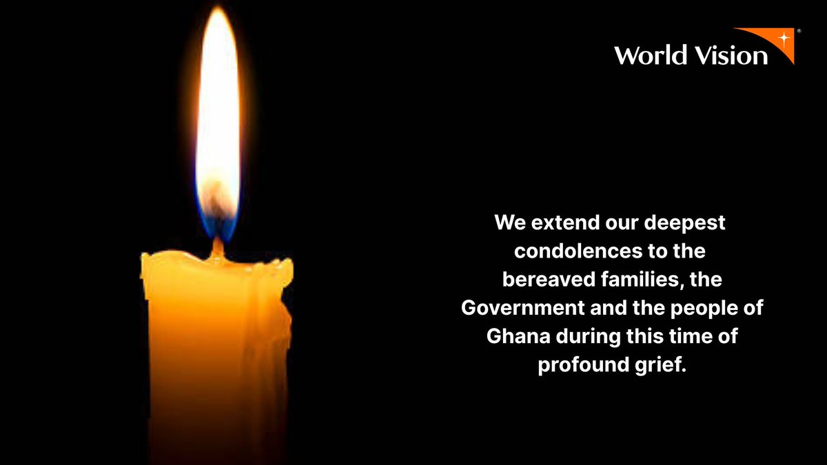 <a href="/WorldVisionGH/">World Vision Ghana</a> mourns the loss of 8 precious lives in the recent helicopter crash.

We extend heartfelt condolences to their families, the Government &amp; the people of Ghana.

May Christ strengthen and heal all who mourn. Amen! 🕊️

#GhanaMourns #FaithInChrist #WorldVisionGhana