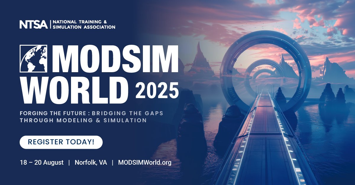 Registration rates increase this weekend! Tomorrow, Friday August 8 is your last day to register for #MODSIMWorld 2025 at the regular rate. Review the scheduled events &amp; then register at bit.ly/4cGPPdN to secure your spot!