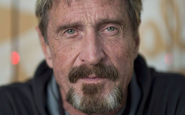 John McAfee, antivirus software developer, formally announces his candidacy for president under the banner of the newly formed Cyber Party.

John is currently on the run after the murder of his neighbour in 2012.