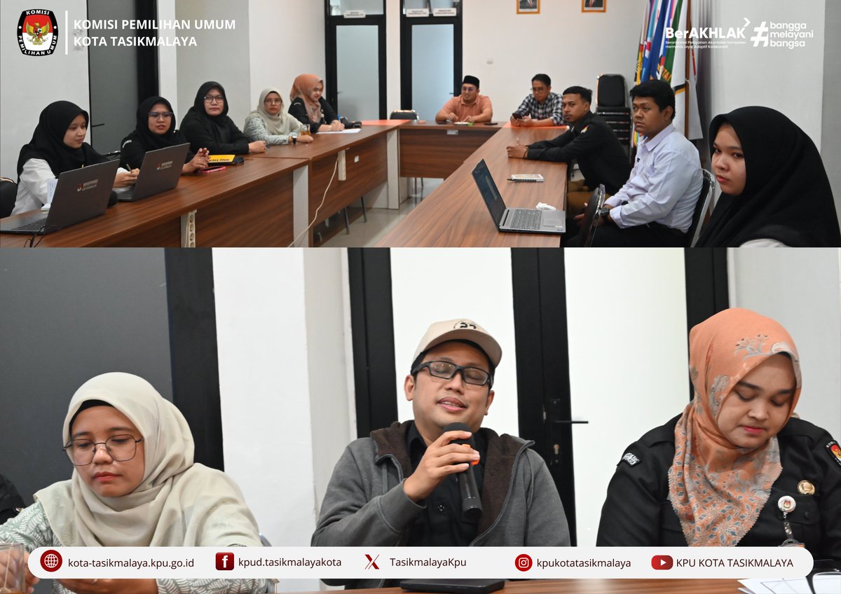 #Temanpemilih

KPU Kota Tasikmalaya melaksanakan Kajian Rutin Rabu (KRR). Rabu, 6 Agustus 2025

Tema pada Kajian Rutin Rabu (KRR) kali ini adalah "Naskah Dinas Surat Perjanjian Di Lingkungan KPU. (Kpt. 1068/2023).
.
.
#kpumelayani