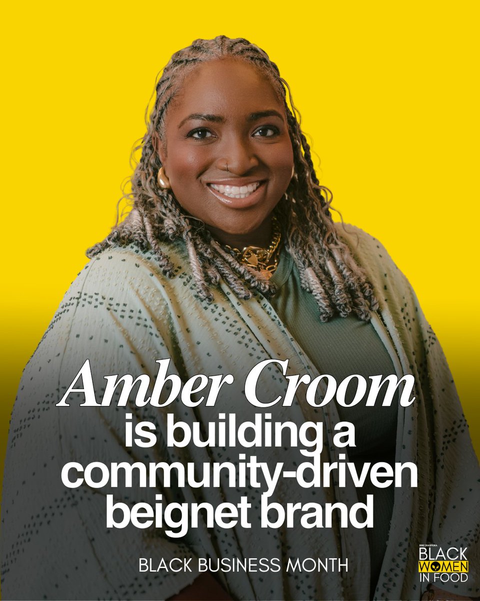 DineDiaspora's tweet photo. Let’s celebrate Chef Amber Croom for #BlackBusinessMonth!   

Through Beye Beignets, she’s created more than just a pastry brand. Each beignet is a moment of comfort, celebration, and connection - something people can return to, time and time again. https://t.co/cYwNBUF722 https://t.co/Wrak79kiIC