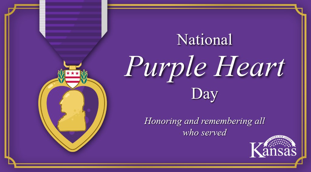 As the daughter of a Purple Heart recipient, I know the sacrifices required of this honor. On Purple Heart Day, we honor those who were wounded in action or who paid the ultimate price to protect our nation’s freedom.