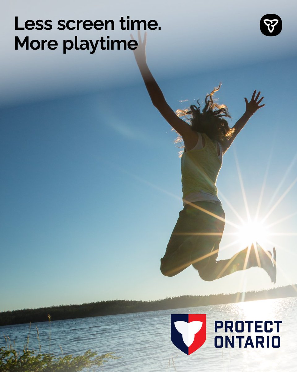 Summer holidays are a great time to put the devices away and get outside.

Children need to explore and experience their surroundings. Less screen time means more time for physical activity, imaginative play and getting outdoors!

destinationontario.com/en-ca/things-t…
