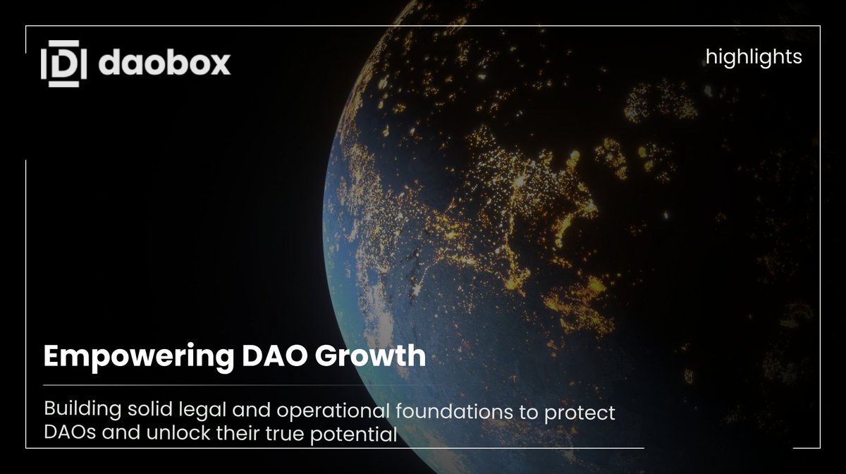 🌐 DAOs are no longer a niche concept - they’re steadily becoming the default model for organizing in Web3. Protocol governance, investment syndicates, IP management, even R&amp;D - all of it now happens through DAOs.  

🧩 But as they grow, so do the challenges: legal structure,
