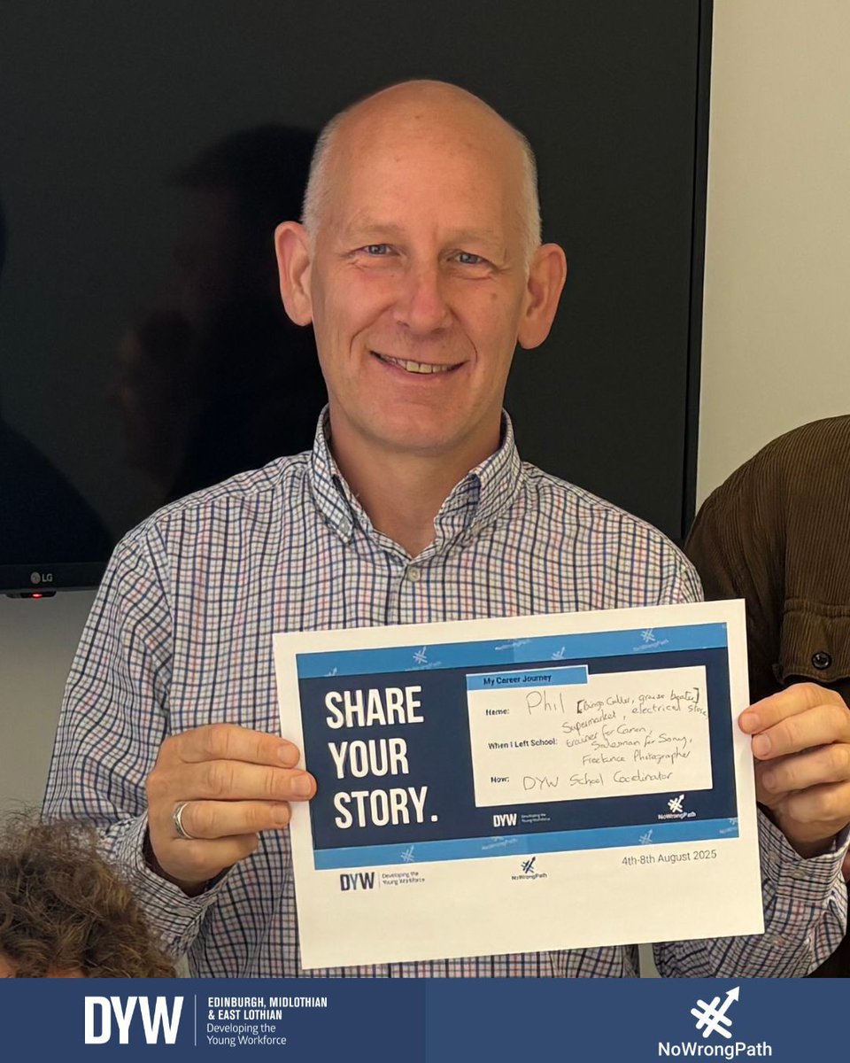 Before becoming a DYW School Coordinator, Phil worked in many roles in retail, as a trainer, salesperson, photographer and more!

Share your journey to show there's #NoWrongPath: dyw.scot/no-wrong-path
