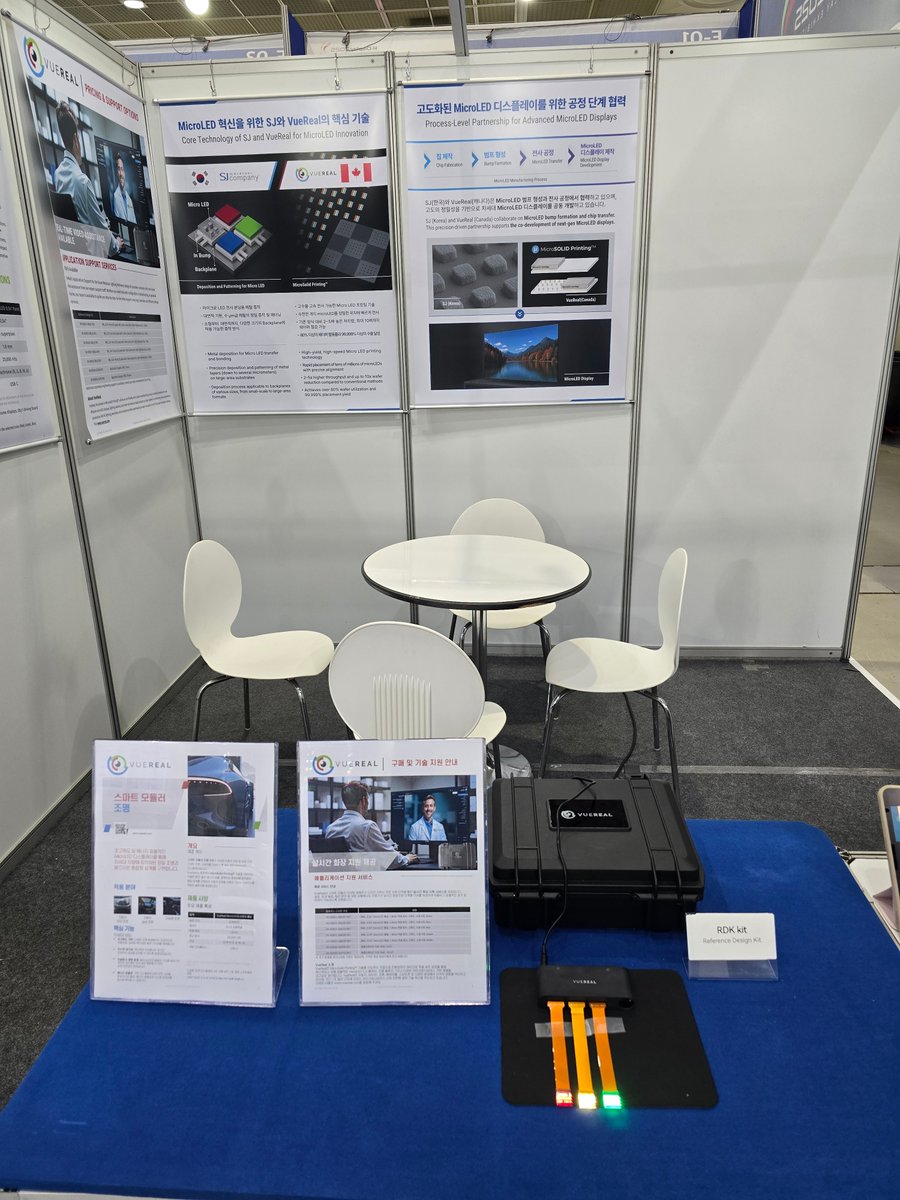 vue_real's tweet image. VueReal’s Reference Design Kits are on display at #KDisplay2025!
From advanced lighting systems and next-gen consumer devices to AR glasses, communication platforms, and automotive safety features, stop by to see how our RDKs are helping shape the future of multiple industries.