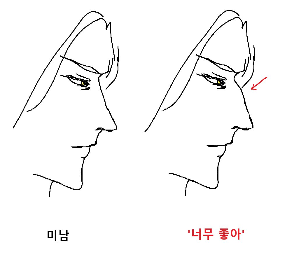 메스메르 콧선이 좋아요 
이건 더 잘보이게 과장된 감이 있는데 대충 저.. 자그만 곡선이 인상(+그로 인해 보이는 성격)에 주는 미세한 변화가 좋음