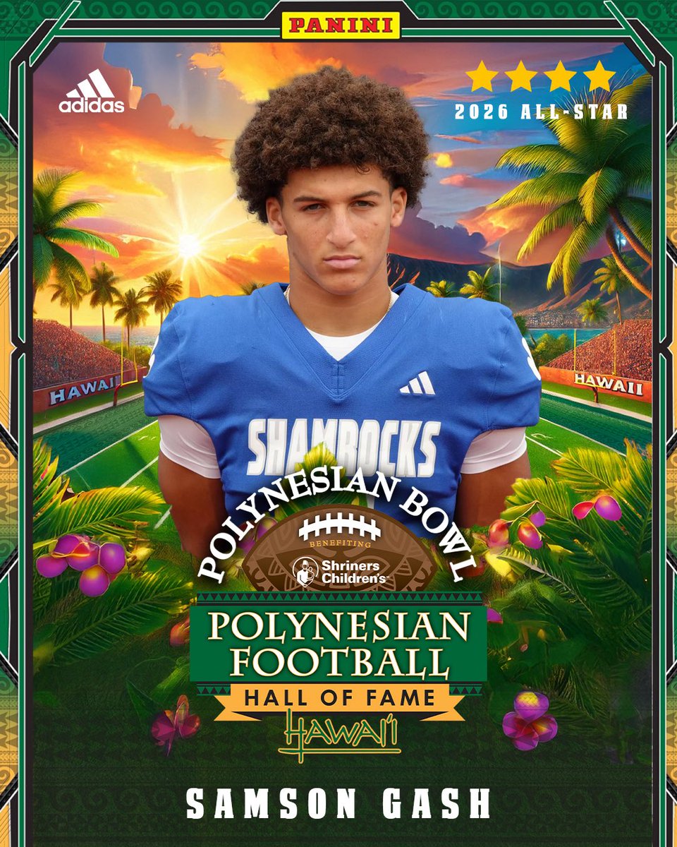 TOP WR SAMSON GASH has been selected as a 2026 POLYNESIAN BOWL ALL-STAR! #polybowl2k26🤙🏽🌴

COMMITS: polynesianbowl.com/players/roster…