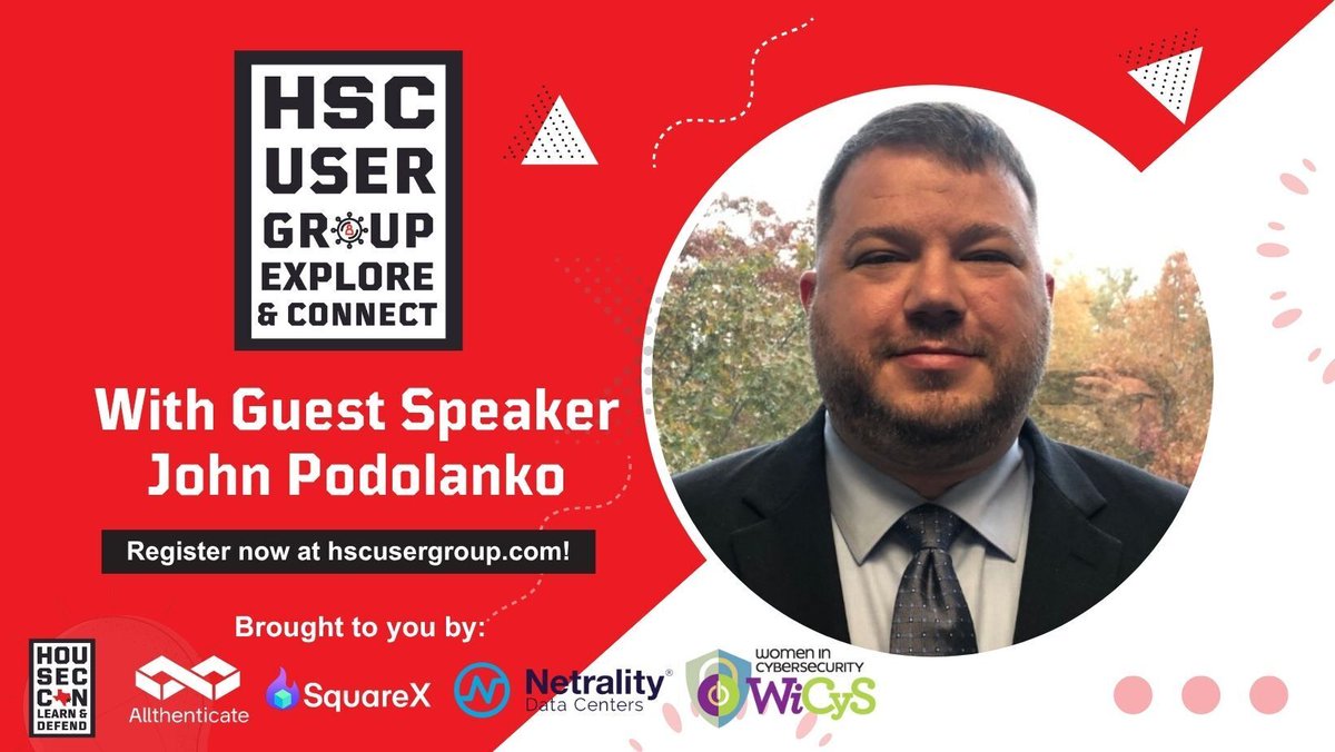 Join us for a night of knowledge-sharing, interactive discussions, and networking at the HSC User Group on August 28th! Register today at hscusergroup.com

We’d like to extend a special thank you to:
• Our Speaker – John Podolanko
• Our Sponsor – SquareX
• Our Partners