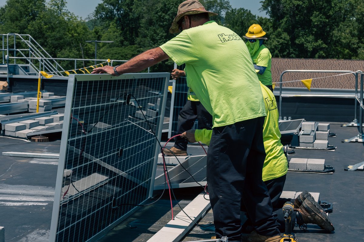 ☀️ Sunshine and Solar Power!
 
From precise sealing to panel placement, the Houck team handles every detail of your solar installation with care.
 
#SolarPanels #RoofingExperts #CleanEnergy #BuildingSolutions #SolarSavings #SustainableEnergy