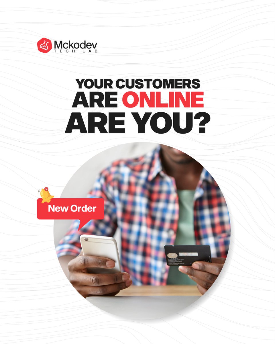 mckodev's tweet image. The world shops differently now!
From one click to same day delivery, speed is key.
If your business isn’t online, you’re losing customers
#Ecommerce #OnlineBusiness #TechLab #FastDelivery #DigitalTransformation #smes #websites #business #MkodevTechLab #ekiti #lagos #abuja