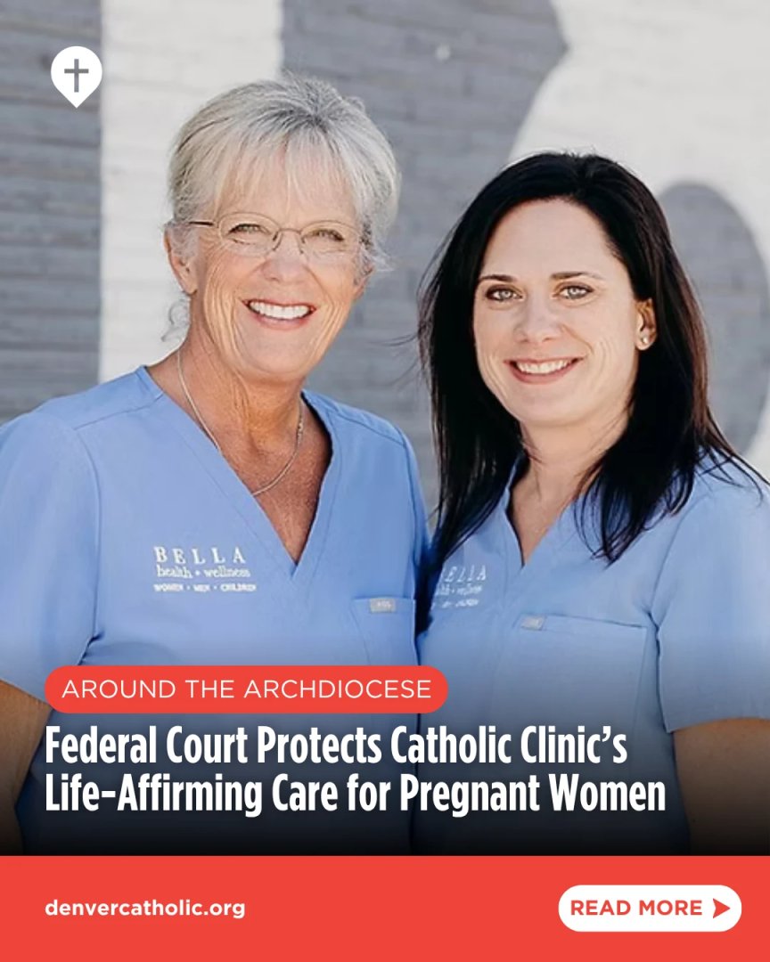 A major win for life: A federal judge has permanently blocked Colorado's ban on ab*rtion pill reversal, allowing Bella Health and Wellness to continue providing life-affirming care for pregnant women.

Read the full story here: denvercatholic.org/federal-court-…