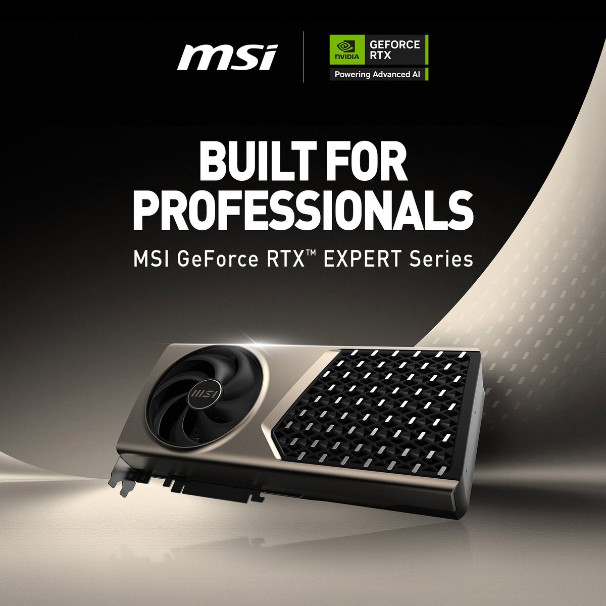 Crafted for creators. Built for professionals. 

The all new MSI GeForce RTX 50 EXPERT series redefine premium performance and thermals, with sleek die-cast aluminum casing paired with cutting-edge NVIDIA Blackwell architecture. ✨

Learn more: msi.gm/GeForceEXPERT