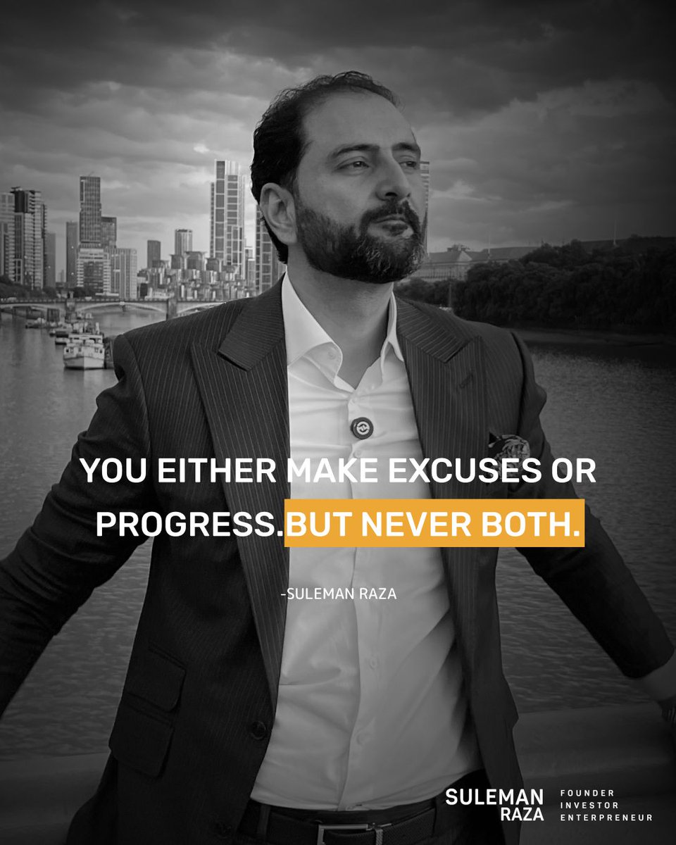 The biggest barrier to progress isn’t lack of time, money, or talent.
It’s excuses.

Excuses are comfortable. Progress isn’t.

Progress asks for action when you don’t feel ready.
It asks for discipline when motivation runs out.

It demands ownership when things go wrong. no