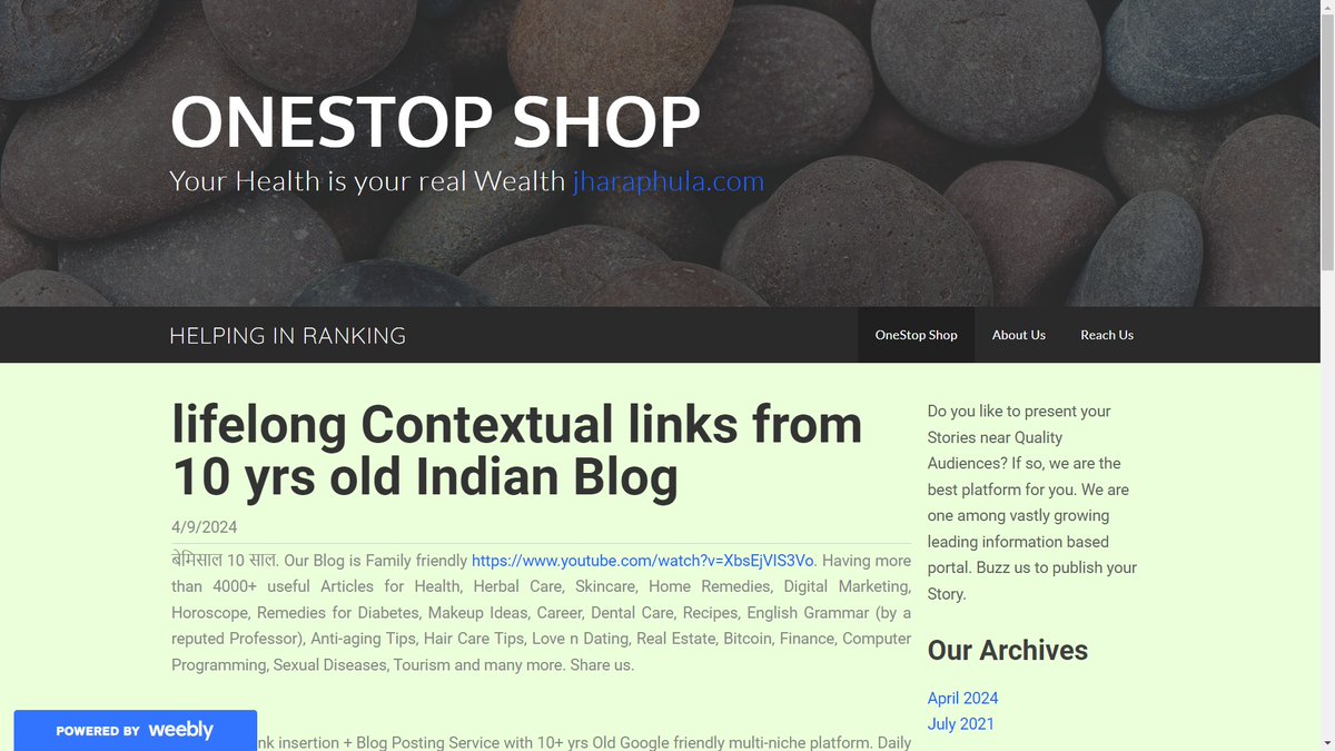 Guest Posting Services with Google Indexed, Old Web 2.0 Blogs. Our Do-Follow backlinks are lifelong. These links are very good for SEO.

jharaphula.weebly.com
jhponestop.wordpress.com
digitaljornal.weebly.com
vedamalhar.livejournal.com
bloglovin.com/@jharaphula 

#Web2, #GuestPosting