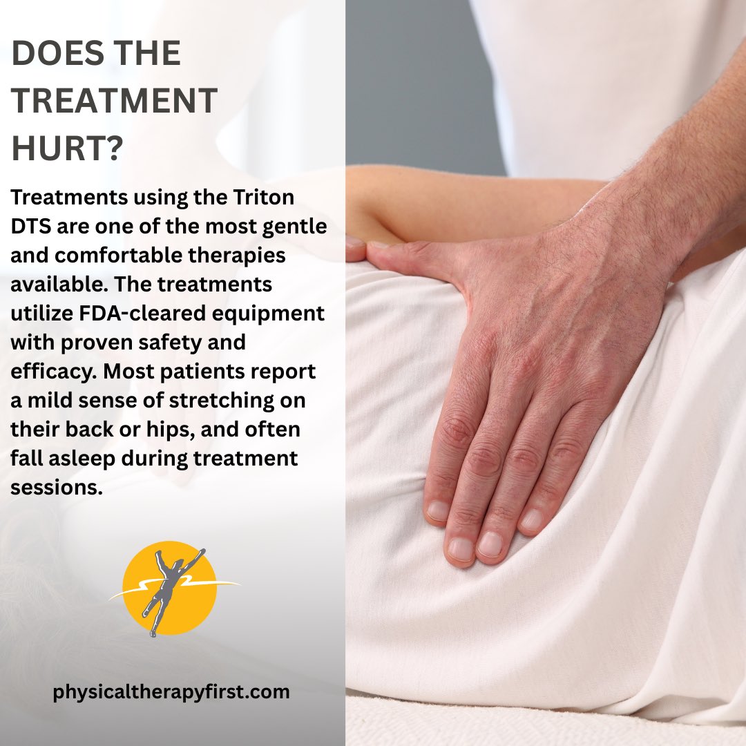 💡 Struggling with chronic back, neck, or radiating limb pain? Discover the benefits of Spinal Decompression Therapy. 

📍Ready to feel relief? Book a consultation today at physicaltherapyfirst.com!