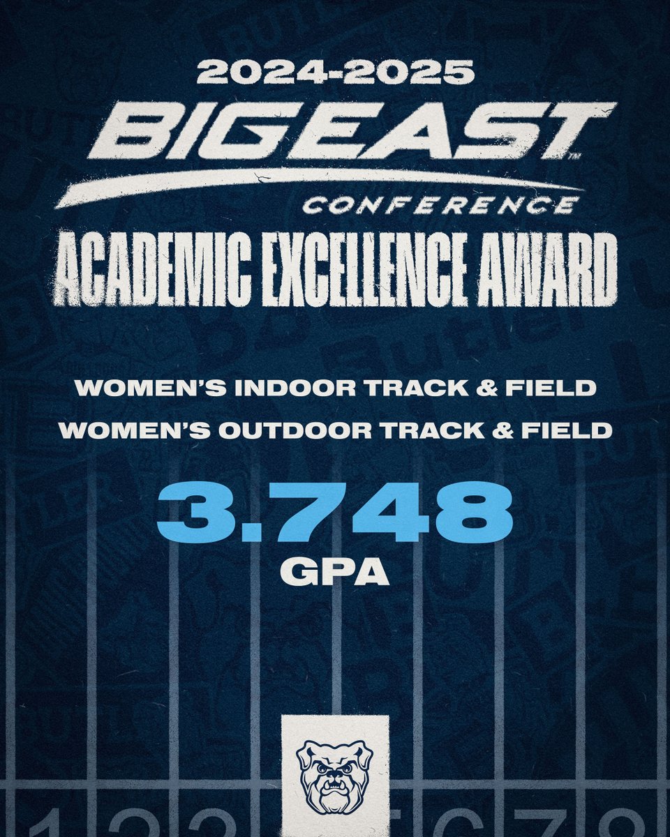 butlerXCTF's tweet photo. Congrats to the BU women's indoor and outdoor track and field programs for posting a 3.748 Team GPA!

Smart Dawgs📚 
🔗 https://t.co/clnIQh655F https://t.co/tBRBGbLLPH