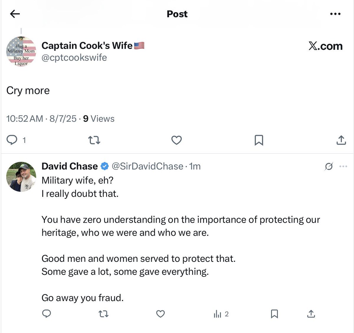 I’m getting blowback. 
I don’t care.