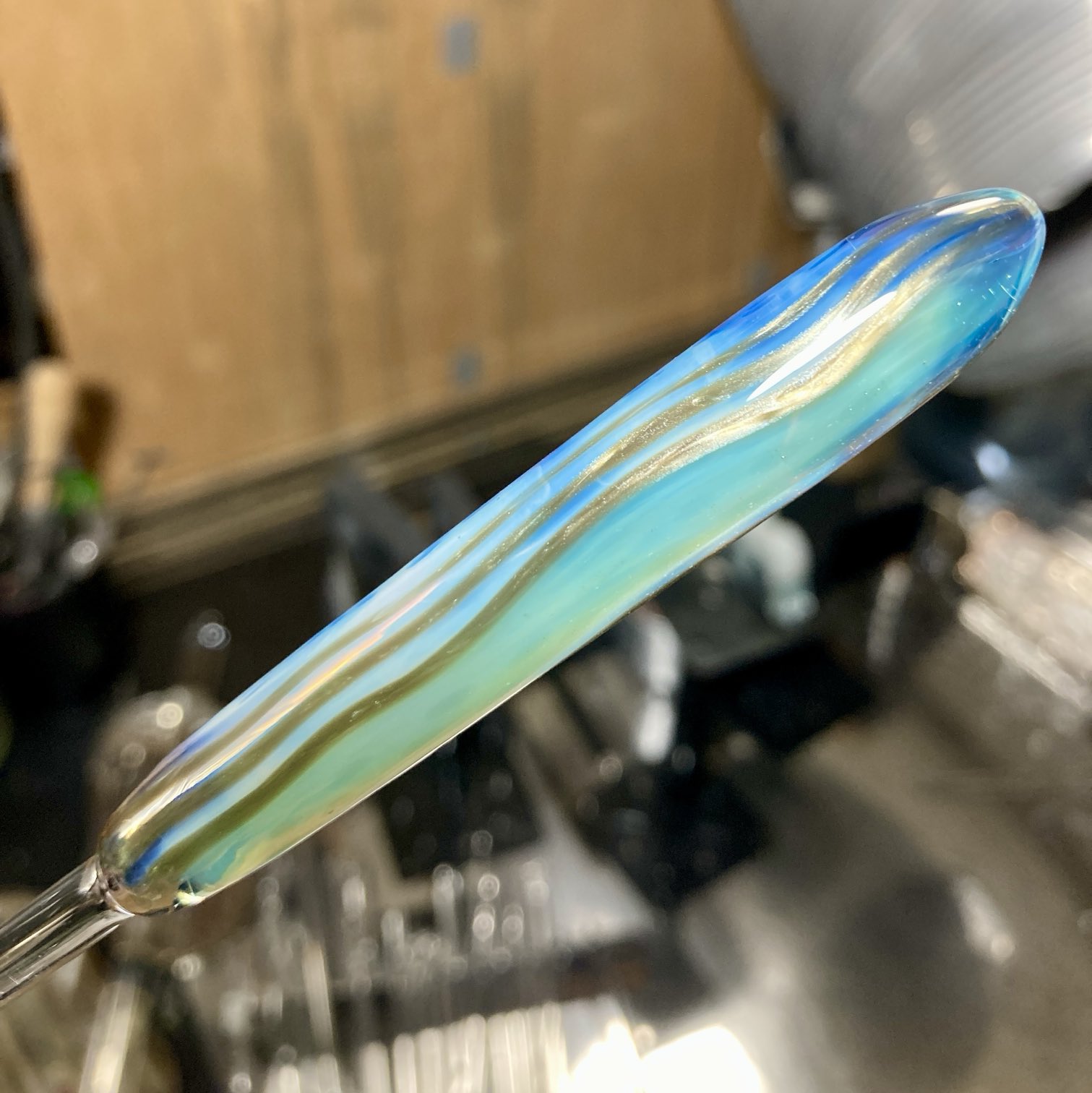 ガラス工房 KINOKODAMA ガラスペン 半月ニブ KINOKODAMA Lampworks ボロシリケイトガラス製ガラスペン