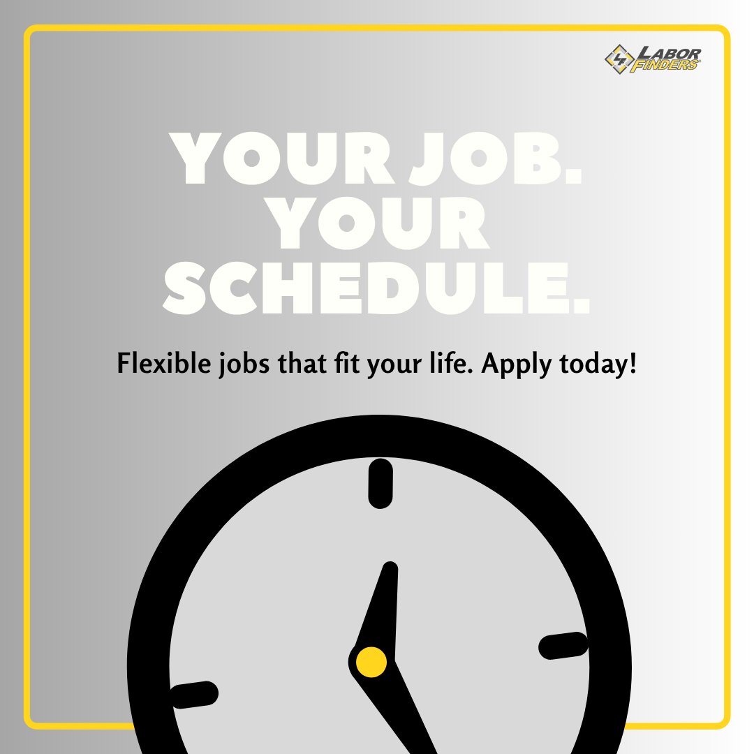 finders_labor's tweet image. 📅 Your Job. Your Schedule. Your Rules.

Flex your freedom with jobs that work for you 💪💼

✨ Flexible shifts. Stack the cash. Live your life.

👉 Apply today &amp;amp; start your way!

#FlexibleJobs #WorkOnYourTerms #NowHiring #DailyPay #YourScheduleYourWay