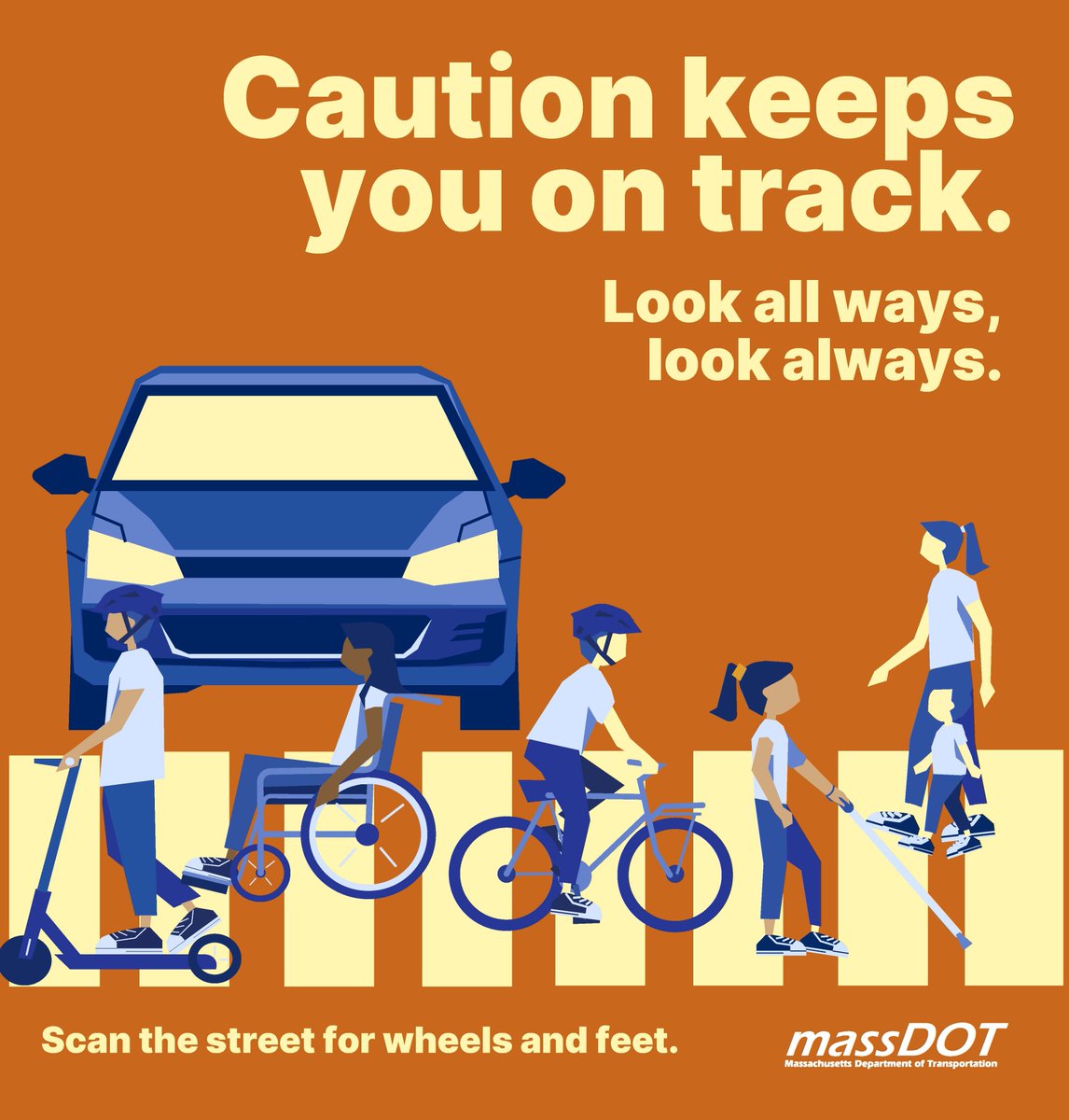 Fun fact: You’ve been a vulnerable road user.🚶‍♀️

Walking to the store, biking to work, pushing a stroller, or using a mobility device — everyone is a VRU.

So look always, look always. #ScanTheStreet for wheels and feet.🧡