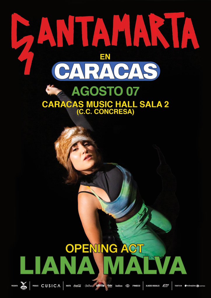 Hoy tendré el súper placer de abrirle a <a href="/santamarta__/">Çantamarta</a> en su show aquí en Caracas ! Preparamos un show
 MA - LAN - DRI - SI - MO 💚

Gracias graciasss 
<a href="/CusicaVzla/">Cusica</a>