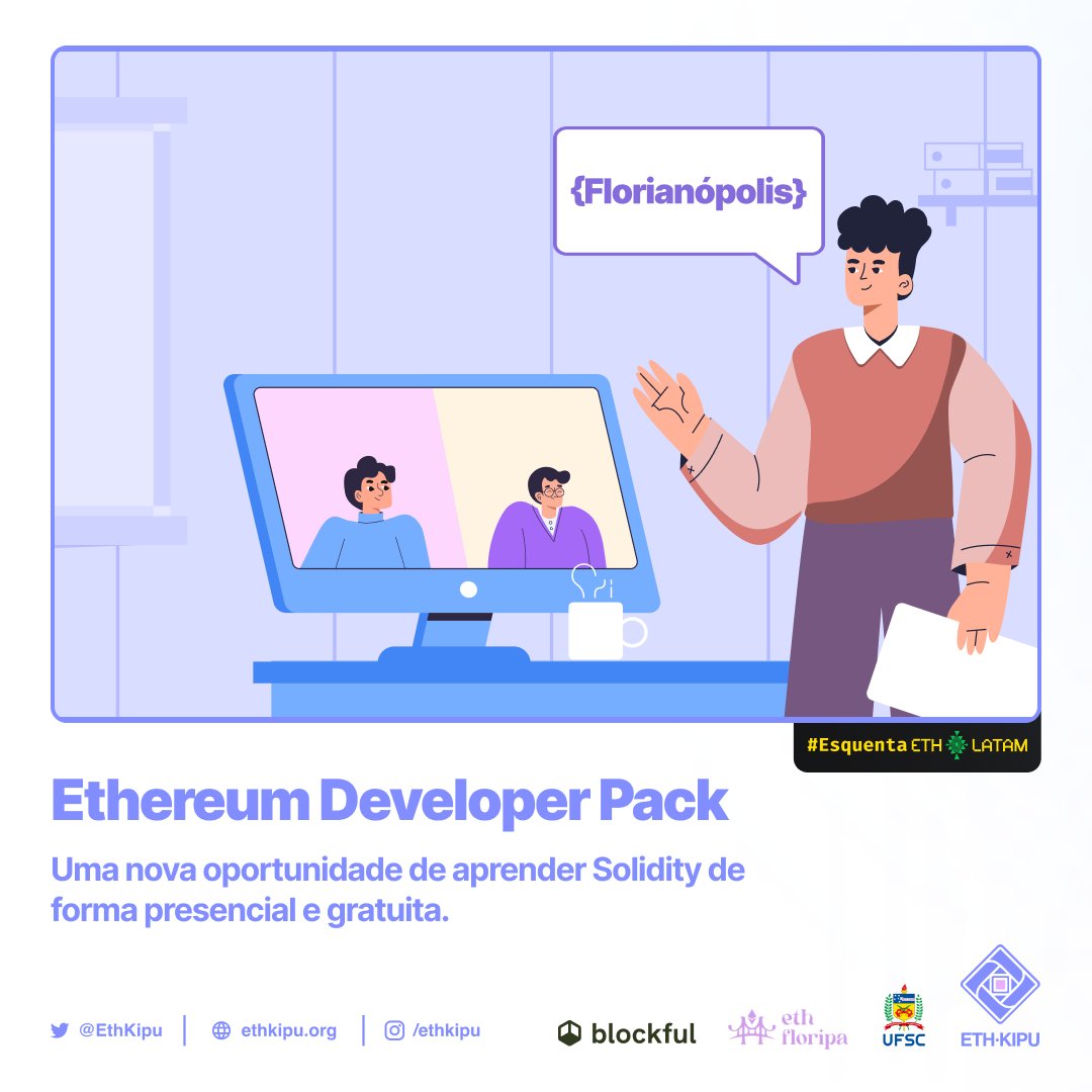 blockful_io's tweet image. 🚨 Agora é oficial: estão abertas as inscrições pro Ethereum Developer Pack (EDP) em Florianópolis!

Uma formação gratuita, técnica e presencial pra quem quer aprender a programar em Ethereum do zero

📝 Inscrições até 08/08 (amanhã!) 
🔗 bit.ly/inscricao_ofic…

🧵