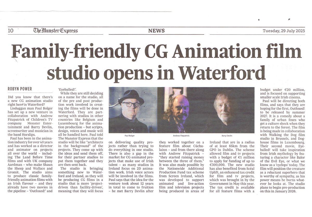 Nice story in Munster Express #animation