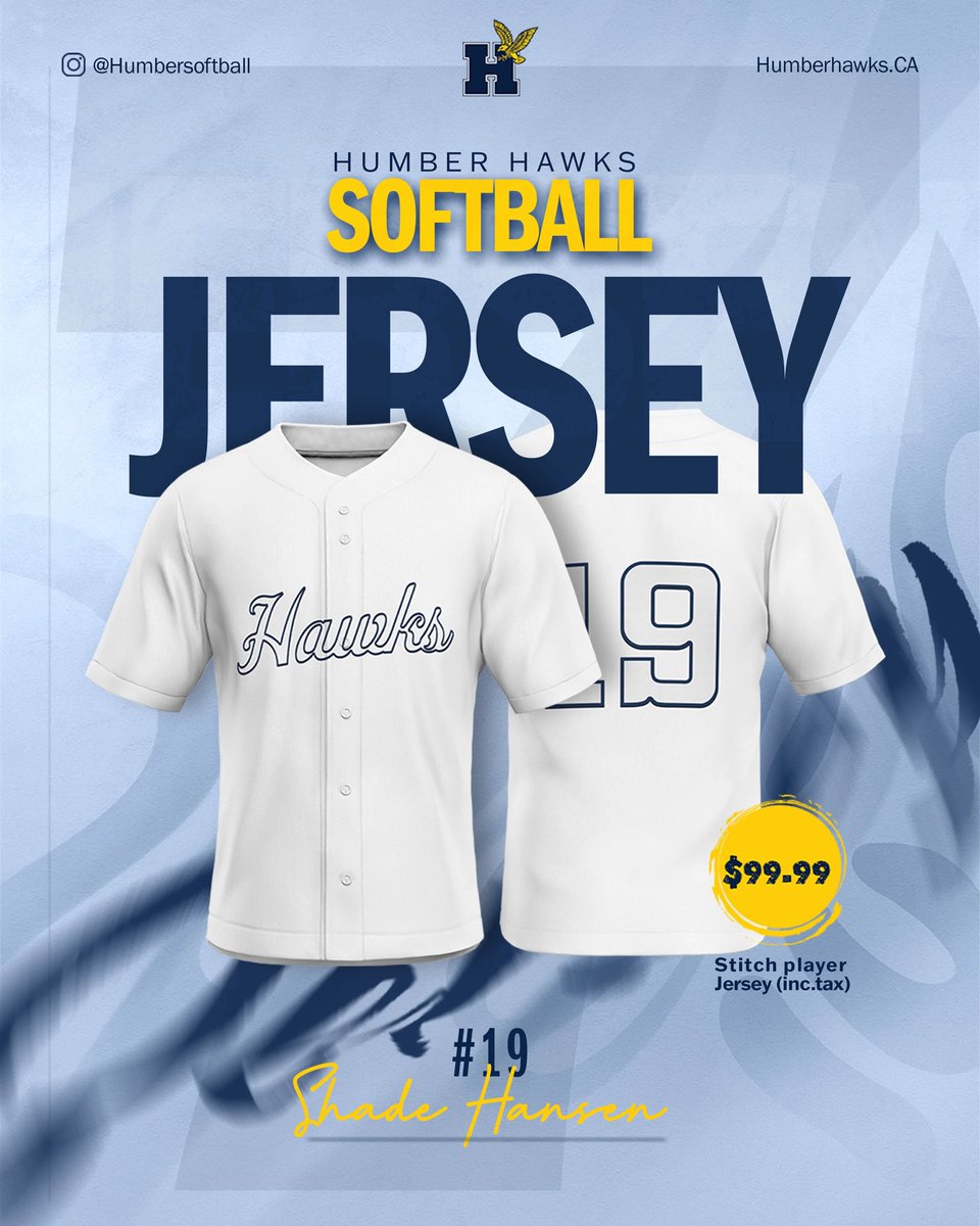 🚨 Replica Full Button “White Out” Jerseys for Sale!! Link in bio link tree. 

Get yourself your favourite players new “white out” Jersey for 2025
Proceeds go to Humber Softballs Fundraising Initiatives 
Get yours in time for the season! Only up for a limited time!! #RollHawks