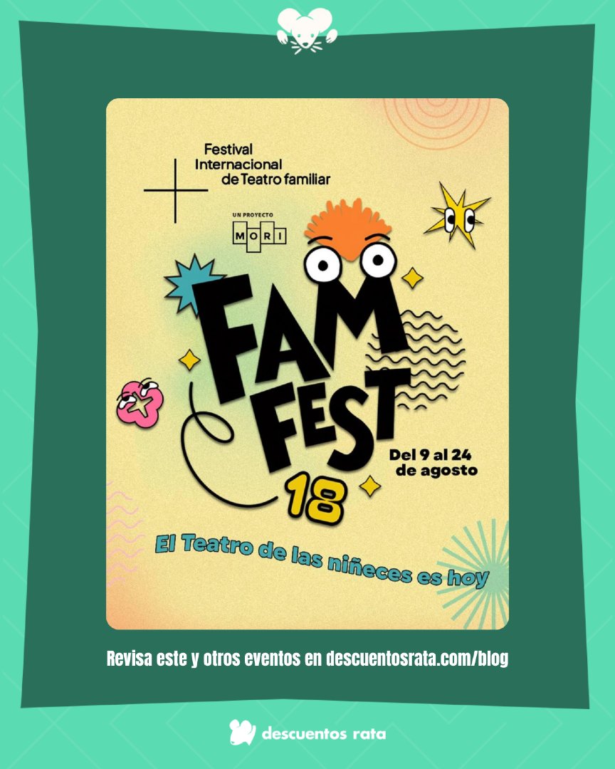 DescuentosRata's tweet photo. 👦👧 Este fin de semana toca celebrar a las ratitas más chicas de la casa y en un nuevo #BlogRata recolectamos todos los eventos gratis, con descuento y más, para que disfruten en el Día de la Niñez 🥳.

Estos y otros eventos en 🔗 https://t.co/ohiVSyA2H6 https://t.co/ocXpW3qSux