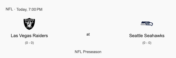 THE SEATTLE SEAHAWKS PLAY FOOTBALL TODAY!