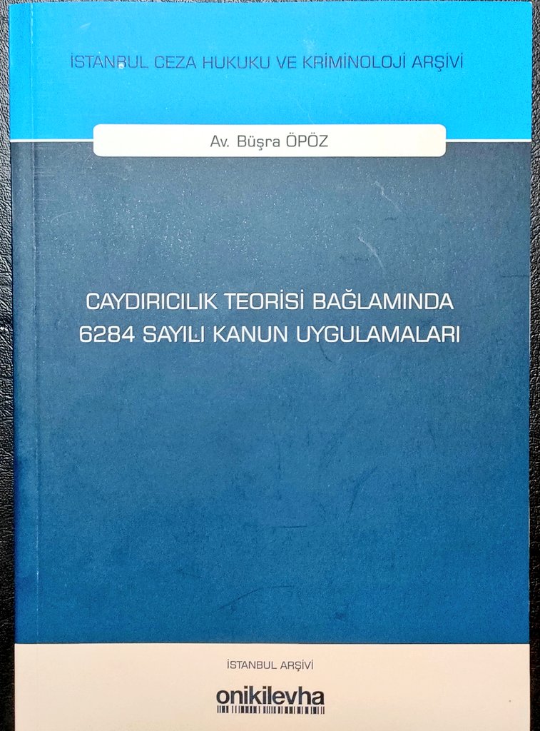 Meslektaşlarımız Av. Büşra ÖPÖZ'ün ( <a href="/busopoz/">Büşbuğ</a> ) "Caydırıcılık Teorisi Bağlamında 6284 Sayılı Kanun Uygulamaları" başlıklı yüksek lisans tezi kitaplaştırılarak hukuk eserleri arasında yerini almıştır. Kendisini tebrik ediyor, başarılarının devamını diliyoruz.