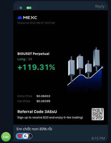 ByteBrainBB's tweet photo. #ByteBrain - Đã call là phải rocket 🚀🚀🚀
$MNT Premium call 26/07 => 07/08 húp 38%
$BIO Speed call 06/08 => 07/08 húp 83%
