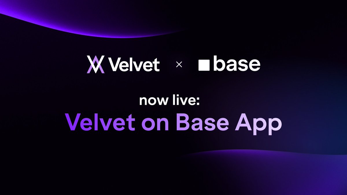 Base 앱에서 Velvet Capital 미니앱 출시