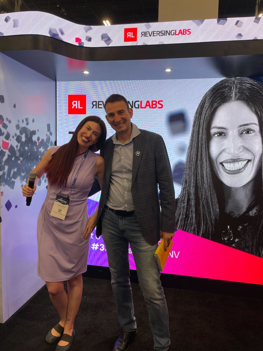 ReversingLabs's tweet image. 🫶 Huge thanks to @shehackspurple for joining us at #BlackHat booth 3261 yesterday! She spoke with attendees about her essential book: Alice &amp;amp; Bob Learn #SecureCoding. Go Tanya 💯